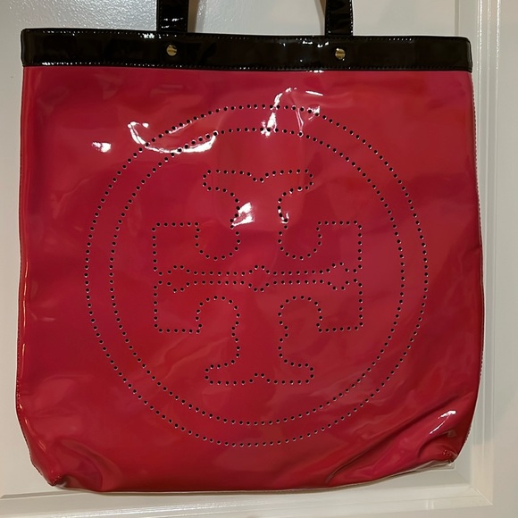 Tory Burch vintage large logo vinyl bag - Picture 2 of 8